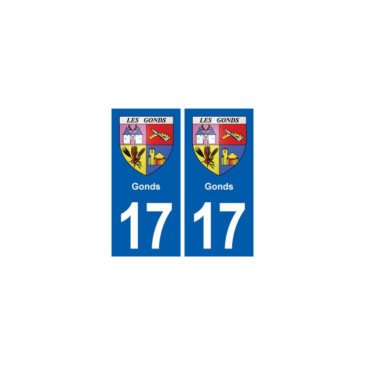 17 Gonds blason ville autocollant plaque sticker