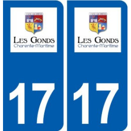 17 Gonds logo ville autocollant plaque sticker