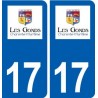 17 Gonds logo ville autocollant plaque sticker