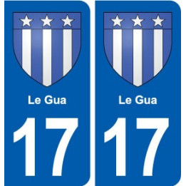 17 Le Gua blason ville autocollant plaque sticker