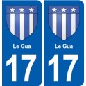 17 Le Gua blason ville autocollant plaque sticker
