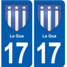17 Le Gua blason ville autocollant plaque sticker