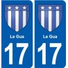 17 Le Gua blason ville autocollant plaque sticker