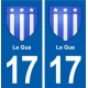 17 Le Gua blason ville autocollant plaque sticker