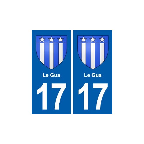 17 Le Gua blason ville autocollant plaque sticker