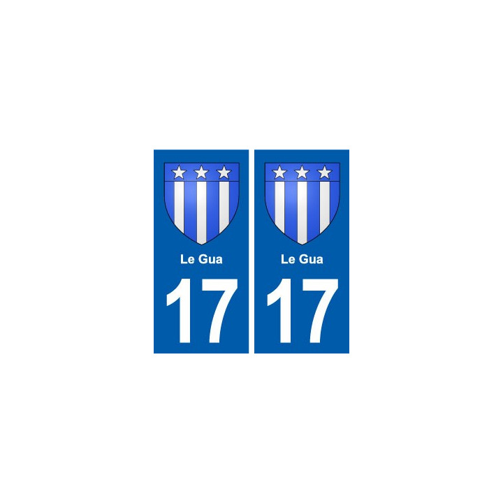 17 Le Gua blason ville autocollant plaque sticker