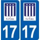 17 Le Gua logo ville autocollant plaque sticker