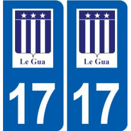 17 Le Gua logo ville autocollant plaque sticker