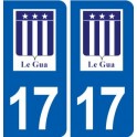 17 Le Gua logo ville autocollant plaque sticker