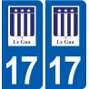 17 Le Gua logo ville autocollant plaque sticker