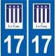 17 Le Gua logo ville autocollant plaque sticker