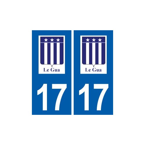17 Le Gua logo ville autocollant plaque sticker