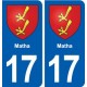 17 Matha blason ville autocollant plaque sticker