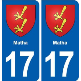 17 Matha blason ville autocollant plaque sticker