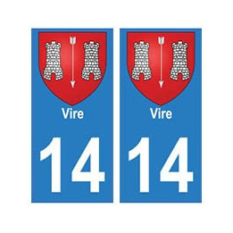14 Vire ville autocollant plaque