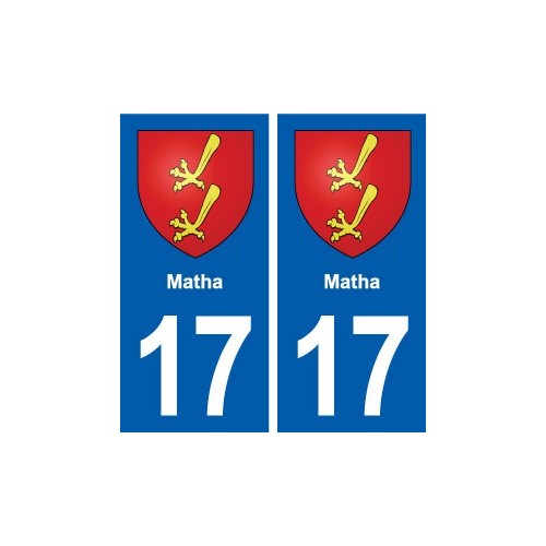 17 Matha blason ville autocollant plaque sticker