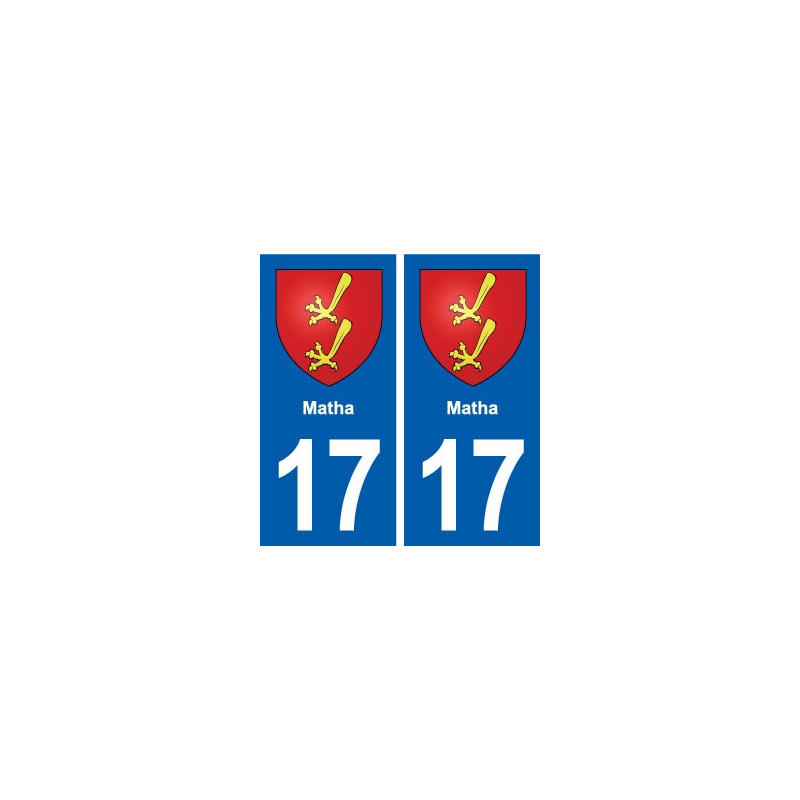 17 Matha blason ville autocollant plaque sticker