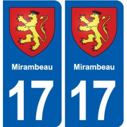 17 Mirambeau blason ville autocollant plaque sticker