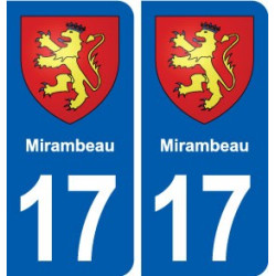 17 Mirambeau blason ville autocollant plaque sticker