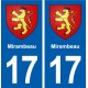 17 Mirambeau blason ville autocollant plaque sticker