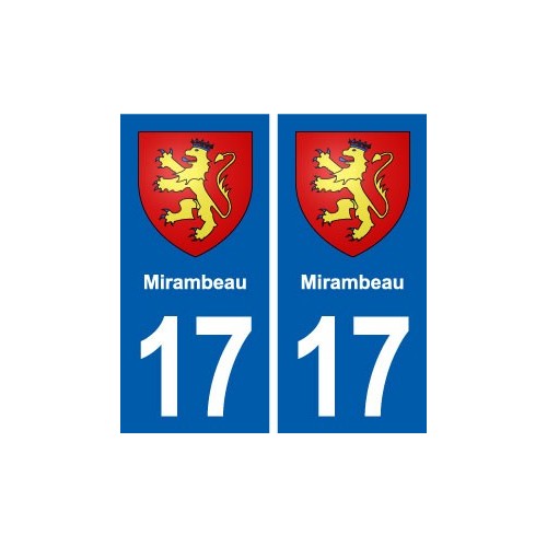 17 Mirambeau blason ville autocollant plaque sticker