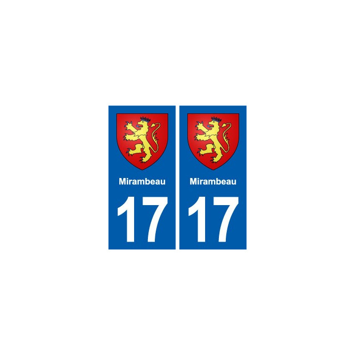 17 Mirambeau blason ville autocollant plaque sticker