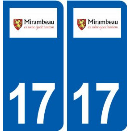 17 Mirambeau logo ville autocollant plaque sticker