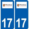 17 Mirambeau logo ville autocollant plaque sticker