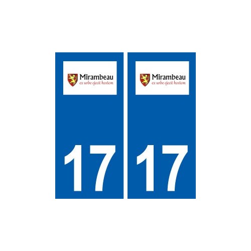 17 Mirambeau logo ville autocollant plaque sticker