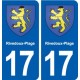 17 Rivedoux-Plage blason ville autocollant plaque sticker