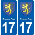 17 Rivedoux-Plage blason ville autocollant plaque sticker