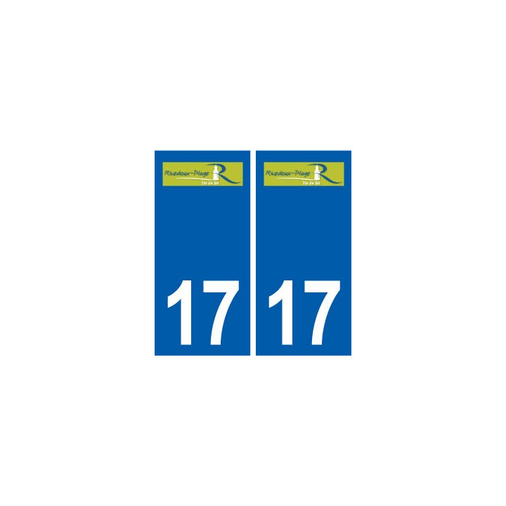 17 Rivedoux-Plage logo ville autocollant plaque sticker
