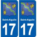 17 Saint-Aigulin blason ville autocollant plaque sticker