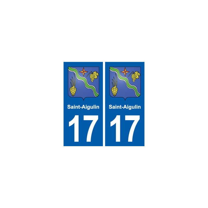 17 Saint-Aigulin blason ville autocollant plaque sticker