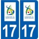17 Saint-Aigulin logo ville autocollant plaque sticker