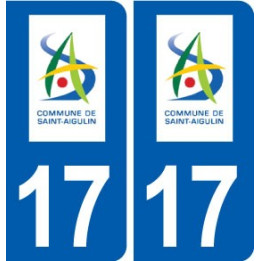 17 Saint-Aigulin logo ville autocollant plaque sticker