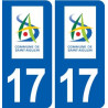 17 Saint-Aigulin logo ville autocollant plaque sticker