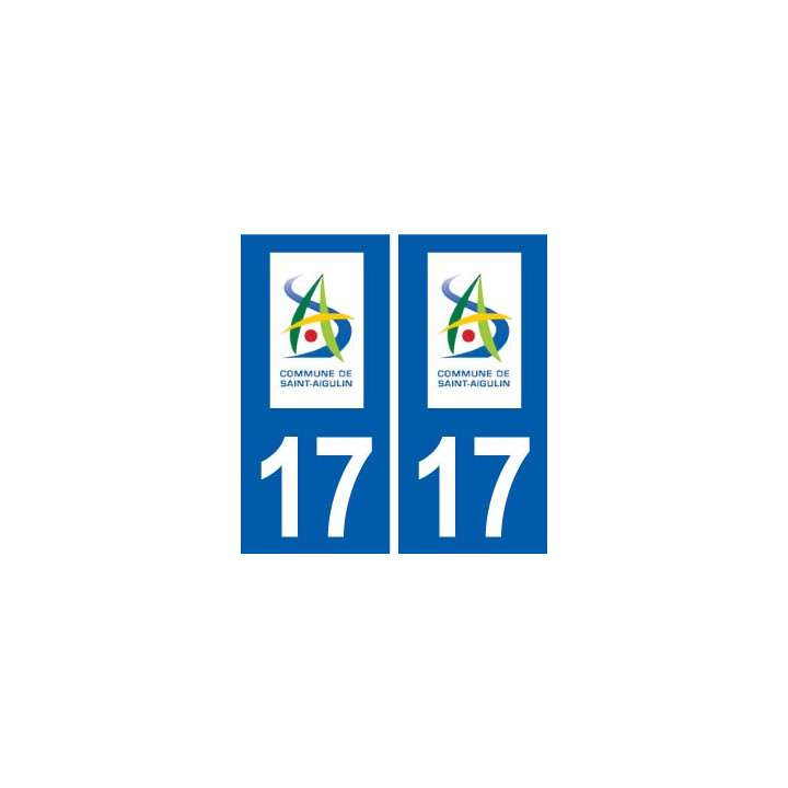 17 Saint-Aigulin logo ville autocollant plaque sticker