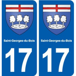 17 Saint-Georges-du-Bois blason ville autocollant plaque sticker