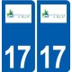 17 Saint-Georges-du-Bois logo ville autocollant plaque sticker