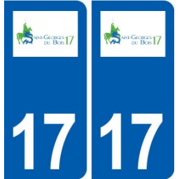 17 Saint-Georges-du-Bois logo ville autocollant plaque sticker