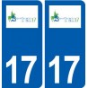 17 Saint-Georges-du-Bois logo ville autocollant plaque sticker