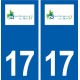 17 Saint-Georges-du-Bois logo ville autocollant plaque sticker