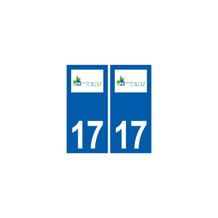 17 Saint-Georges-du-Bois logo ville autocollant plaque sticker