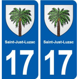 17 Saint-Just-Luzac blason ville autocollant plaque sticker