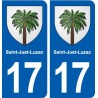 17 Saint-Just-Luzac blason ville autocollant plaque sticker