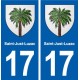 17 Saint-Just-Luzac blason ville autocollant plaque sticker