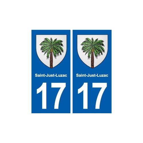17 Saint-Just-Luzac blason ville autocollant plaque sticker