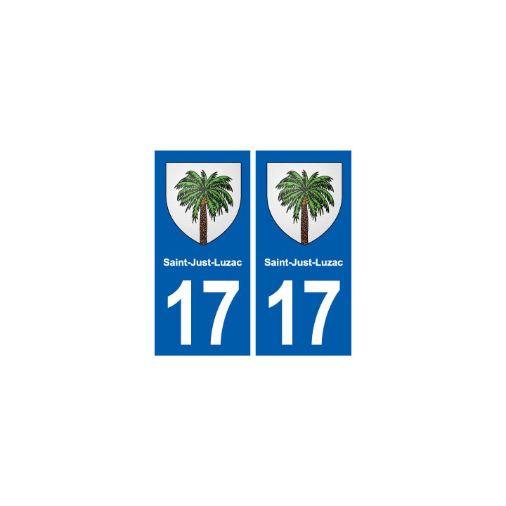 17 Saint-Just-Luzac blason ville autocollant plaque sticker