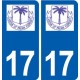 17 Saint-Just-Luzac logo ville autocollant plaque sticker